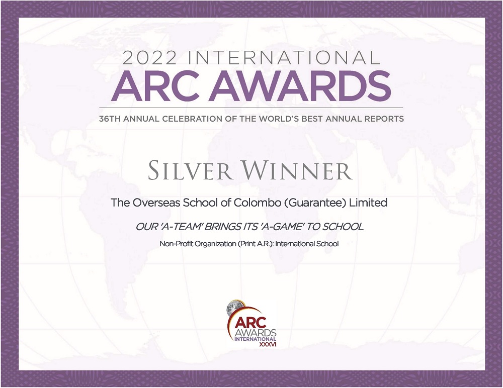The Overseas School of Colombo triumphs with Silver at the 36th Annual ARC Awards in New York