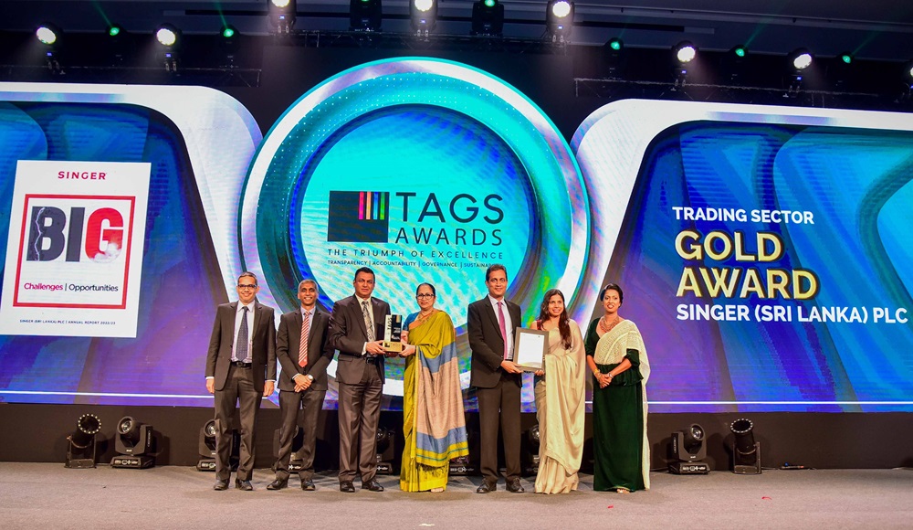 Singer (Sri Lanka) PLC Clinches Prestigious Gold Award in the Trading ...
